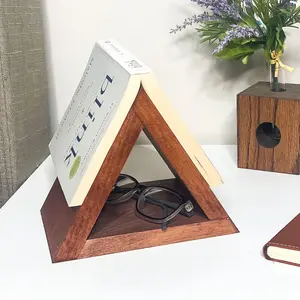 Handcrafted Triangle Book Holder - Book Stand - Wooden Bookmark - Page Marker - Personalized Gift for Wife - Book Lovers - Readers Gift