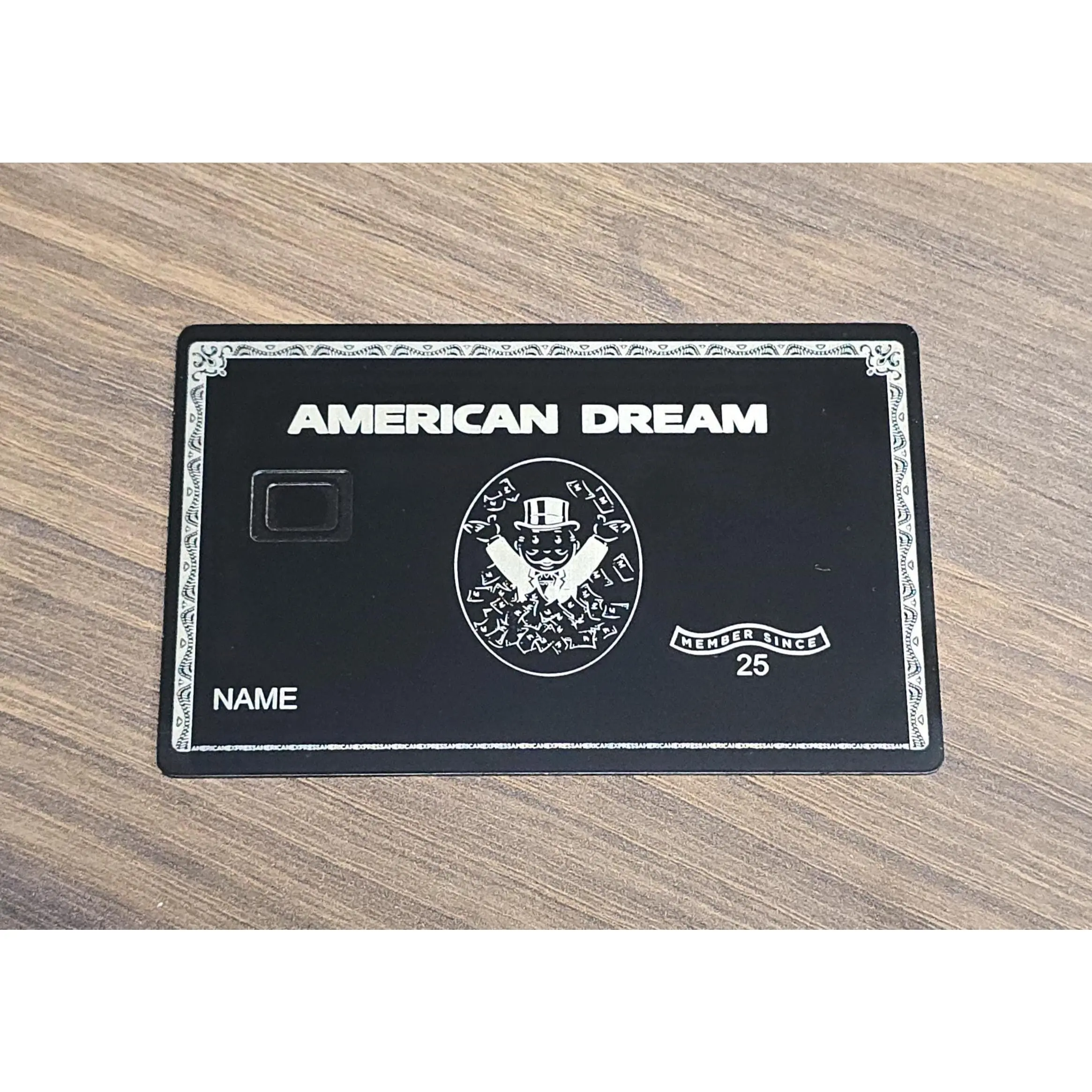 American Dream metal credit card – designer bank card / debit card made of metal