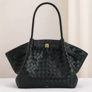 JW PEI Hana Medium Weave Texture Tote Bag - Black