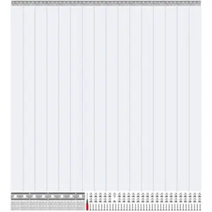 Strip Curtain 16-Piece Set, 96 Inches High, 96 Inches Wide, 0.08 Inch Thickness, Clear Smooth PVC Door Strips With 50% Overlap, PVC Strip Curtain For Freezers, Cold Storage, Warehouses, Walk-In Coolers