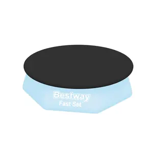 Bestway Flowclear Fast Set 8' Round Swimming Pool Cover for Above Ground Pools Bestway Flowclear Fast Set 8' Round Swimming Pool Cover for Above Ground Pools
