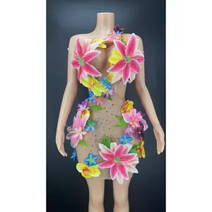 Adam and Eve Flower Dress Pink