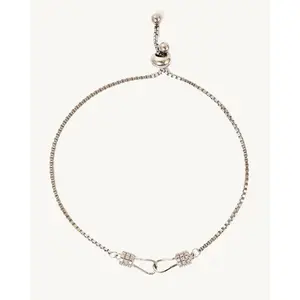 AVELI Stainless Steel Interlocking Infinity Love Box Chain Bracelet - Stylish and Symbolic Women's Jewelry, Hypoallergenic, Meaningful Accessory for Everyday Wear, Gift for Her