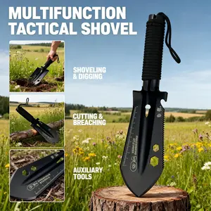 Premium Utility Shovel - Heavy Duty Tool for Digging& Emergency Preparedness