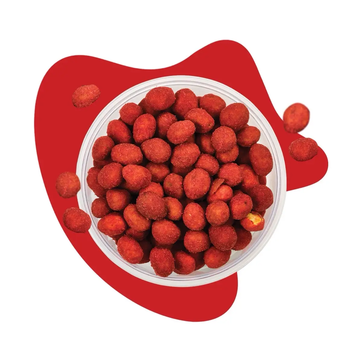 Cacahuates enchilados spicy lime with side of chamoy