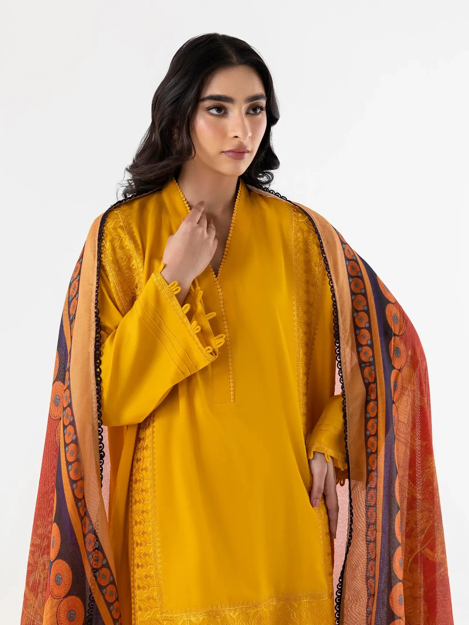Multi Woven Net Dupatta