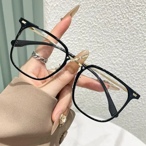 Vintage Eyeglasses, Stylish Square Frames, Anti-blue Light Eyeglasses for Women & Men, Fashion Eyeglasses for Work, Daily Clothing Decor, Perfect for Student Daily Use, Square Frame Eyewear, Stylish Trendy Eyewear, Fashionable Frames Glasses