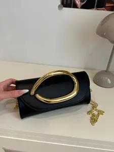 Women's Luxurious Evening Bag, Fashion Chain Crossbody Bag, Perfect for Parties, Gatherings, Weddings, Durable Material, Chain Strap Bag