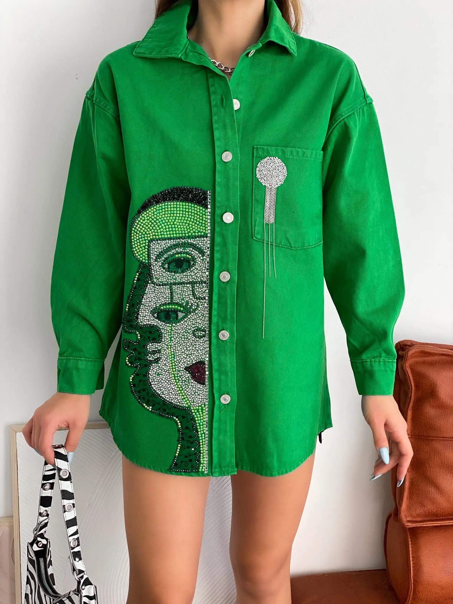 Half Face Shacket