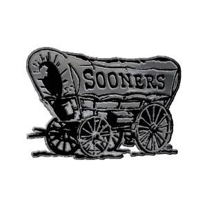 Oklahoma Sooners Free Form Chrome Auto Emblem Boomer Sooner