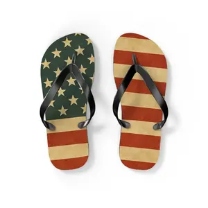 Vintage American Flag Flip Flops | Patriotic Summer Sandals