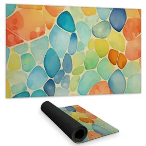 MWW C1DM1424UBCE3U 14 x 24 in. Blobs - Green Gaming Mat for Stylish Home Decor - Eco-Friendly