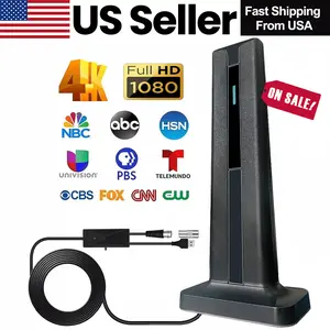 HIDB TV Antenna for Smart TV Indoor, Digital Indoor HD Antennas with Strong Magnetic Base, Easy Installation, Long Range Reception for Local Channels 4K 1080P, 16ft Long Cables TikTokShopBlackFriday