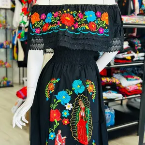 Virgen Maria Amazing Tradicional Mexican Dress Casual Comfort