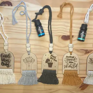 Macrame Car Charm Oil Diffuser