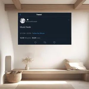 Funny Music Heals Tapestry Wall Banner Decor 3x5 Feet Flag with  Brass Grommets for College home living room bedrooom coffe shop office Dorm Room Decor