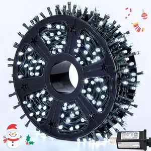 500 LED White Christmas Lights Outdoor, 173ft 8 Modes Led Christmas Lights,  White String Light for Tree House Wedding Party Xmas Decorations
