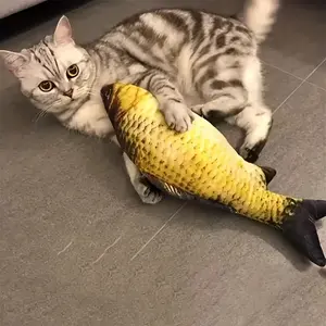Fish-Shaped Cat Toy, Soft Durable Interactive Design, Perfect for Kitten Play, Indoor Chewing, Great Gift for Cats, No Batteries Needed