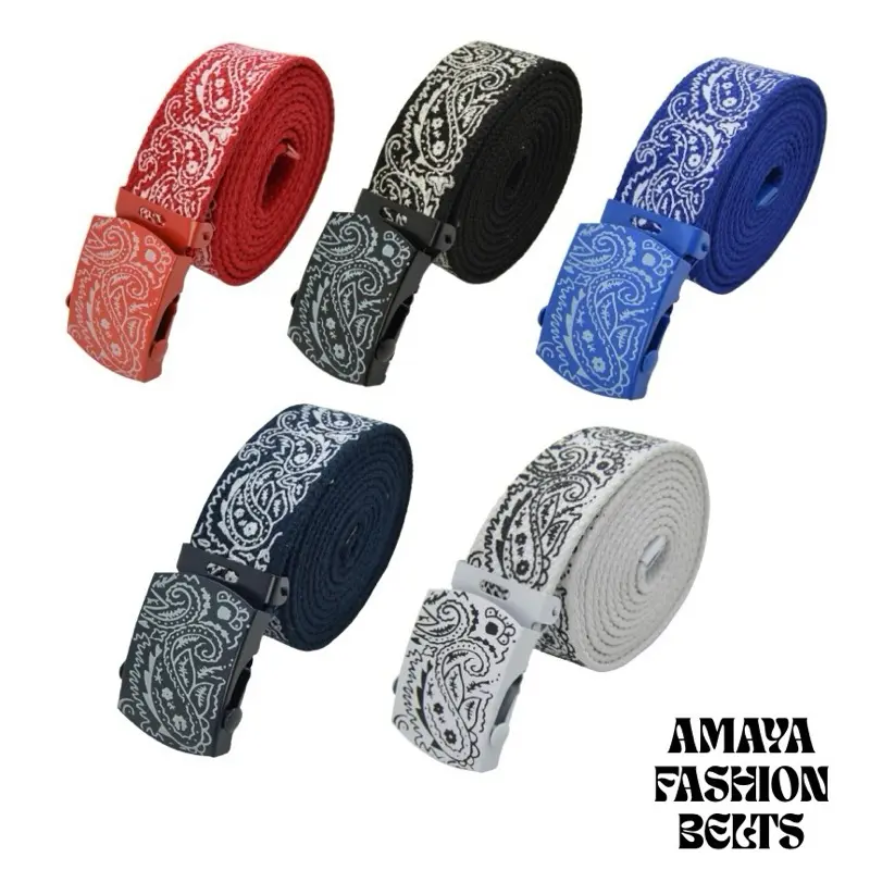 Canvas Military Bandana Belt/ Bandana Belt/ Paisley Bandana Belt/ Fashion Belt