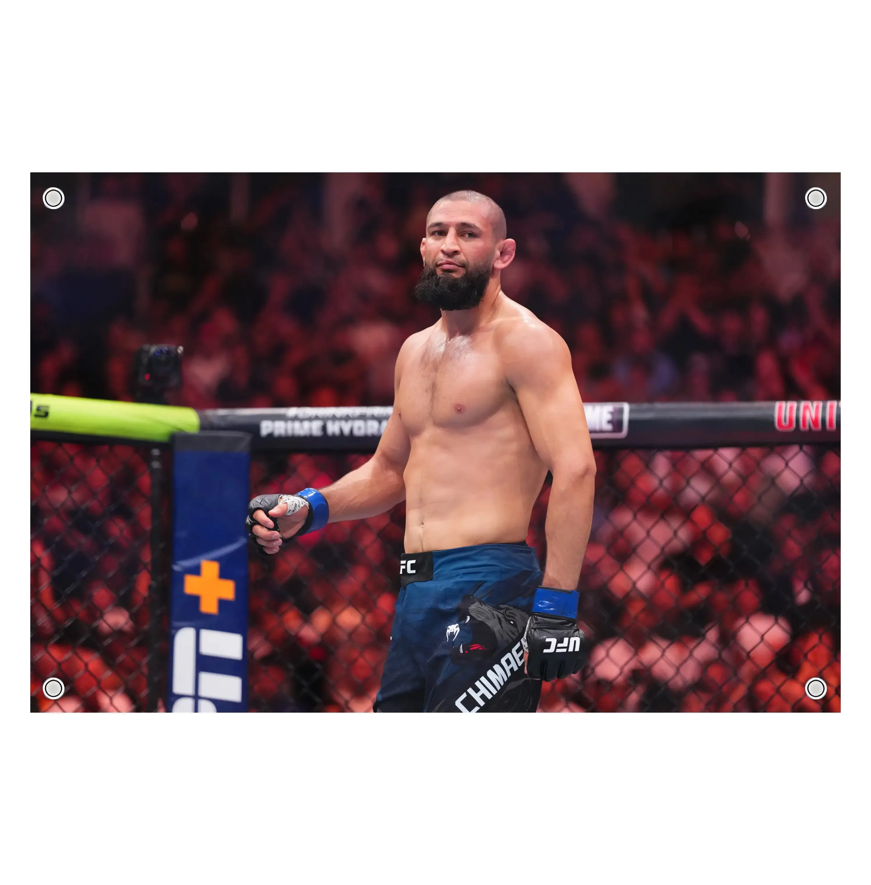 Khamzat Chimaev Flag UFC Inspired Fight Night Wall Flag Combat Sports Banner for Bedroom Octagon Gym Decor Gift for UFC fans MMA Fans