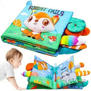 Animal Cloth Book Toys, Tactile Folding Cloth Books, Preschool Toys For Early Childhood Education, Interactive Toys, Toddler Busy Book, Preschool Learning Book, Travel Activity Book