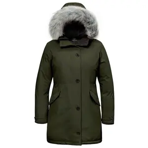 Women's Plus Size Winter Parka Coat Mid Length Warm Puffer Jacket Overcoat Recycled Materials