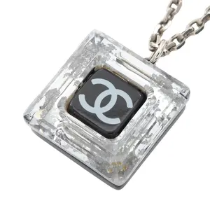 Pre-owned CHANEL Plastic Small Leather Goods Coco Mark Necklace