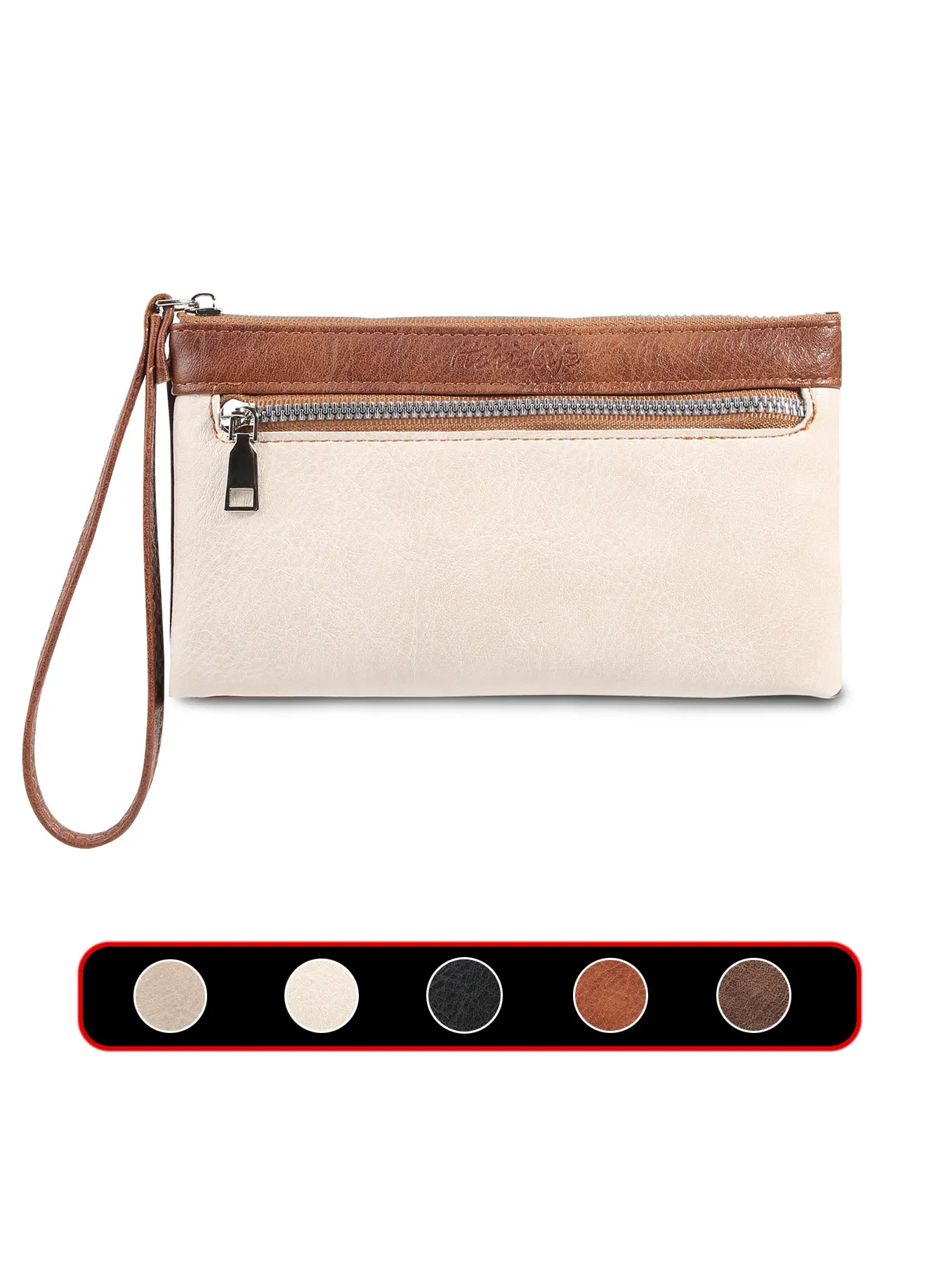 Women's Man's Retro Style Clutch Bag With Zipper, Zip Around Wristlet, Wristlet Clutch Purse Leather Cell Phone Wallet Handbag With Wrist Strap Mini Square Coin Purse, Vegan Leather Wristlet Women Wallet Casual, Wristlet Pouch