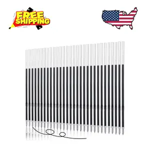 30 Piece Black Ink Pen Refills, 1 mm Ballpoint Refills Replacement Ballpoint