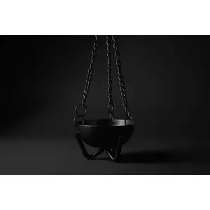 Hanging Black Cauldron Burner – Small Ritual Incense Cauldron