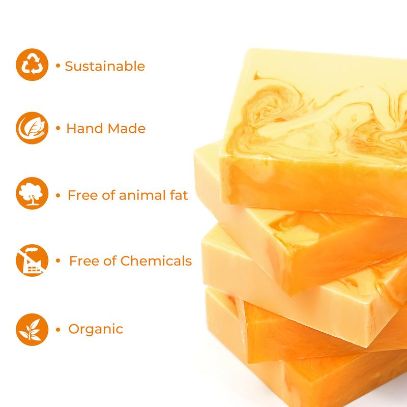 Klyssa 8 Pcs Turmeric & Kojic Acid Face & Body Cleansing Bar soap Cleanser
