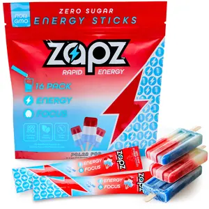 ZAPZ Energy Drink Powder Mix – Polar Pop Flavor, (16-Pack) | 200mg Caffeine | Zero Sugar Drink Mix | Focus Support | 5 Calories | Vegan, Gluten Free, Loaded with B-Vitamins  | Sports Beverage