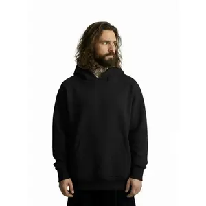 CX27 Standard-Fit Hoodie 500 GSM Custom French Terry, Organic Cotton, Midnight Black [IN STOCK]