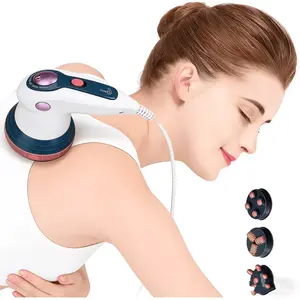 Multi Purpose Handheld Electric Massage Tool 3 Adjustable Speed Levels 3 Detachable Replacement Heads High Frequency Vibration Stable Holding Design Device