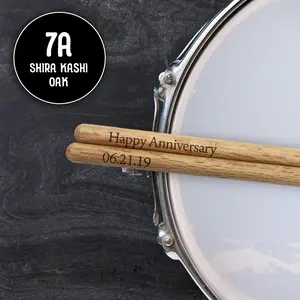 Personalized Pro‑Mark Shira Kashi Oak 7A Wood Tip Drumsticks