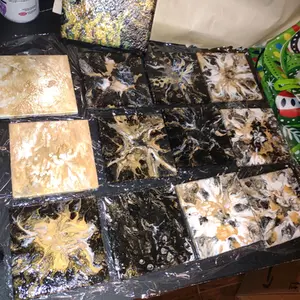 Abstract Ceramic Tile Coasters Set of 4