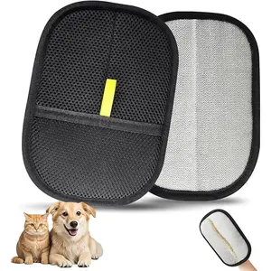 1 Pcs Pet Hair Removal Gloves, Electrostatic Pet Hair Removal Glove for Cats & Dogs, Upgraded Animal Fur Removal Tool ,Reusable Magic Brush Pet Hair Remover Tool for Laundry, Couch, Carpet, Car Seat Bi-Directional Pet Hair Removal Gloves