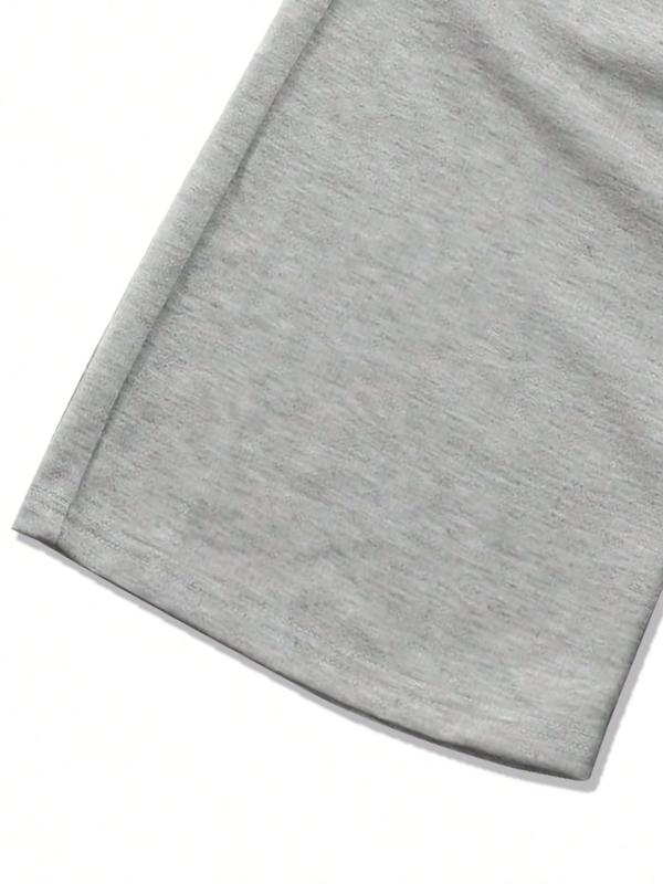 Men's Oversized Baggy Sweatpants - Heather Gray Drawstring Waist Athletic Casual Lounge Pants Fitness Training Pant