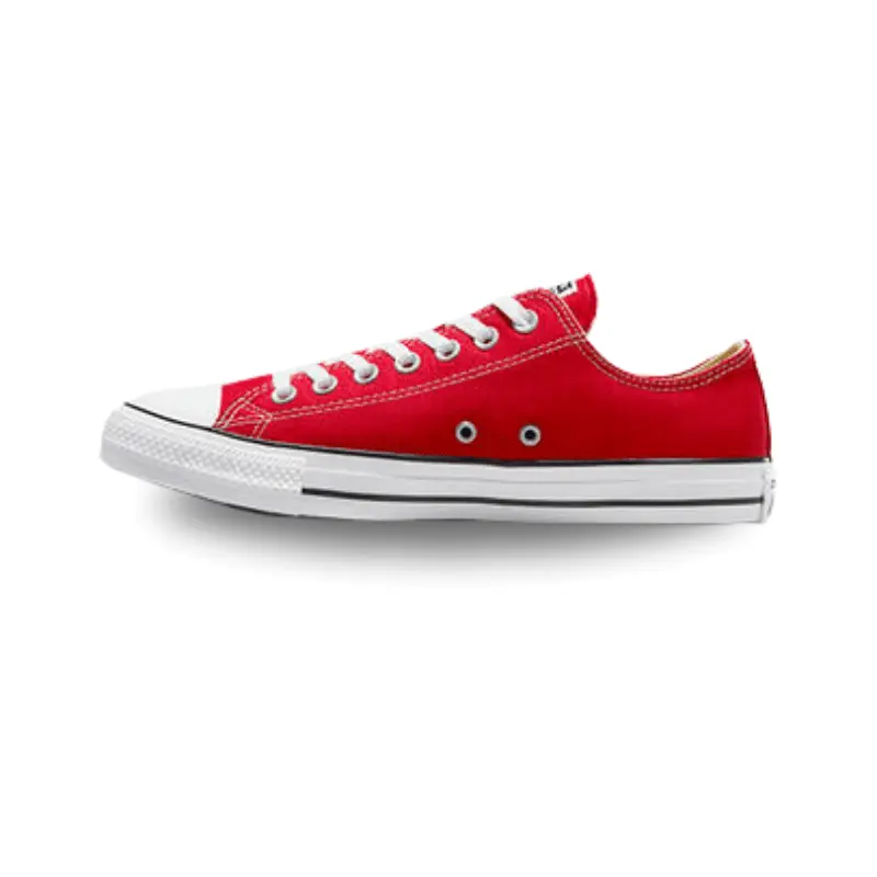 Converse Men's Chuck Taylor All Star OX Canvas Sneaker in Red, Comfortable Low-Top Classics for Casual Walking, Walking Shoes