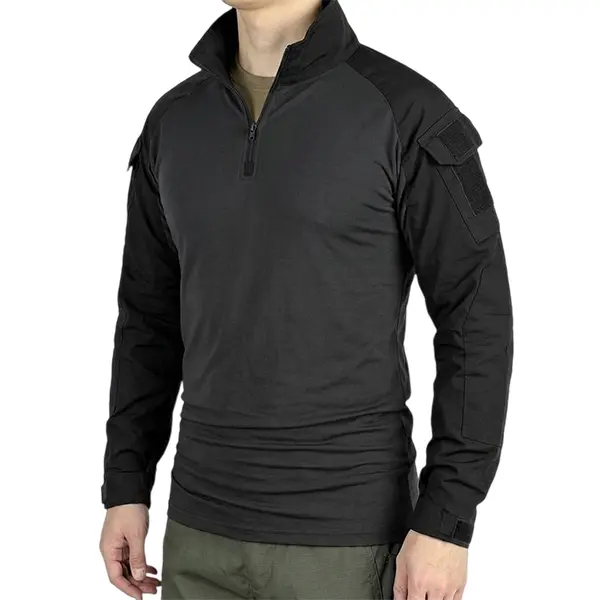 Side view of the long-sleeve top showing the fitted silhouette