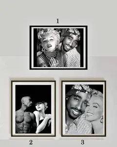 (Choose style) Marilyn Monroe and Tupac Posters, old hollywood decor, teen girl wall art