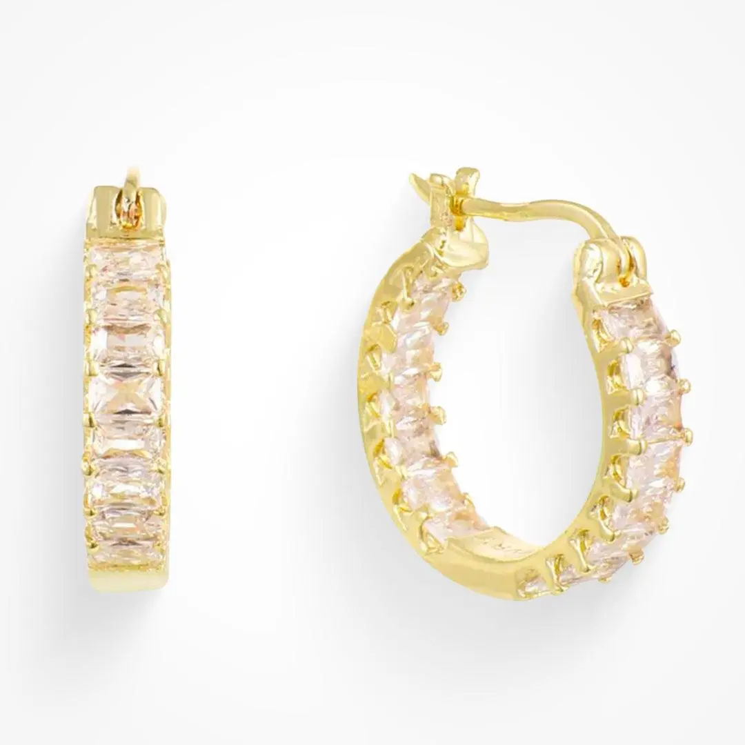 EVRY JEWELS Gold or Silver Plated Women's Hypoallergenic Flashy Earrings EVRY JEWELS Gold or Silver Plated Women's Hypoallergenic Flashy Earrings