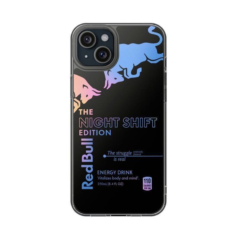 RedBull Night Shift Holographic Phone Case Compatible with iPhone 7, 8, X, 11, 12, 13, 14, 15, 16 17 & Samsung Galaxy S21, S22, S23 & S24 S25 series