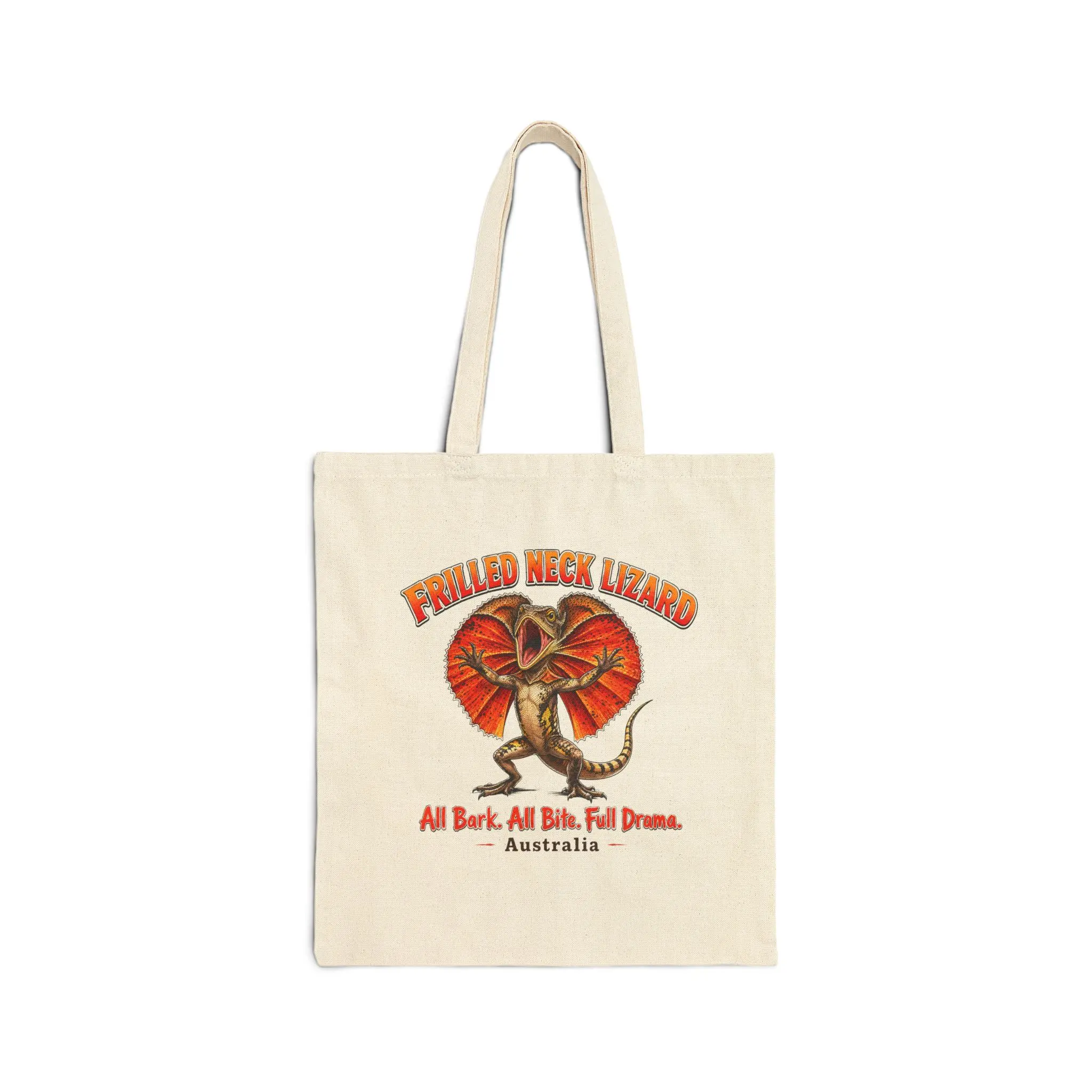 Frilled Neck Lizard illustration Tote | Australian reptile art, vintage style