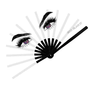 Eyes EDM Rave Clack Folding Hand Fan - God Glam It