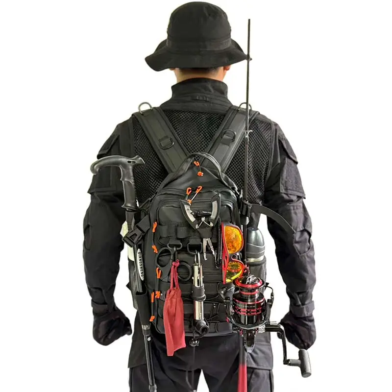 New Waterproof Multi-Functional Fishing Backpack, Dual Shoulder & Crossbody Bag, Outdoor Gear Organizer, Fish Lure Storage Pouch, Fishing Tackle Organizer, Outdoor Fishing Equipment, Fishing Accessories