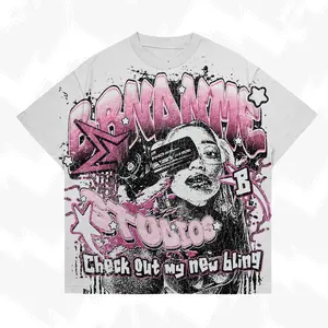 Girls,Check out my new bling Tops 2025 T shirt Graphic tees streetwear, Y2K style Graphic Casual Cotton Short Sleeve T-Shirt Classic Crewneck