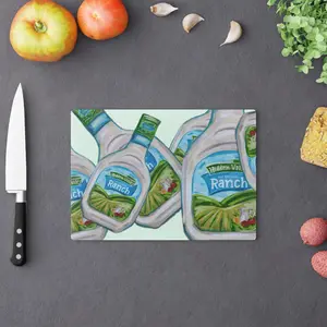 Hidden Valley Ranch Dressing Cutting Board, Thanksgiving Kitchen, Cook Gift Chopping Glass