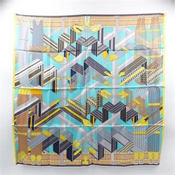 Pre-owned Hermes Multicolored Square Silk Scarf T ZY0000279219