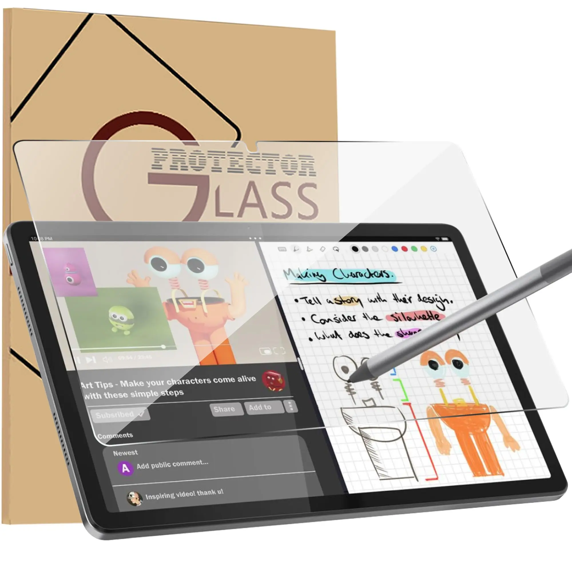 Doemoil 2-Pack, Screen Protector for Lenovo Tab M11/ K11 LTE 2024/ Lenovo Idea Tab 11 Inch 2025 Tempered Glass Film